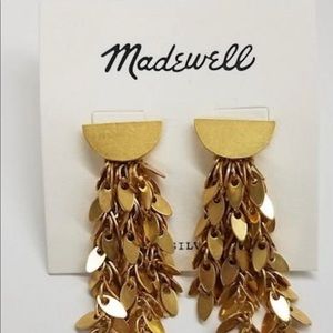Madewell Golden Statement Fringe Earrings